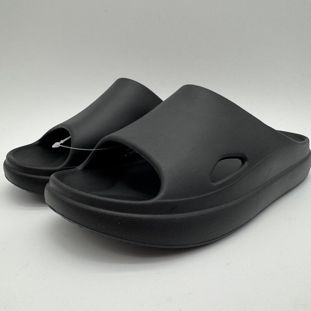 Unisex Cushion Slide Sandals Black Women's 7.5-8.5 Men's 5.5-6.5
